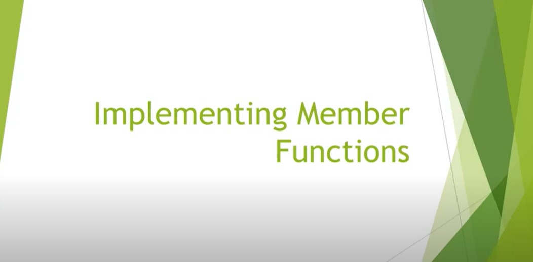 8. Member function, Inline functions