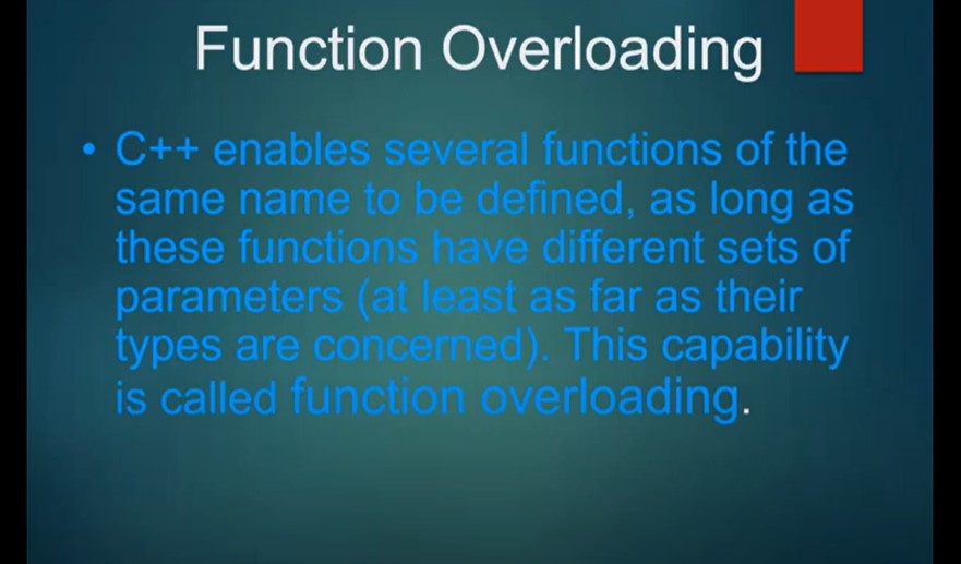 14. Functions_Overloading and Inline_Functions